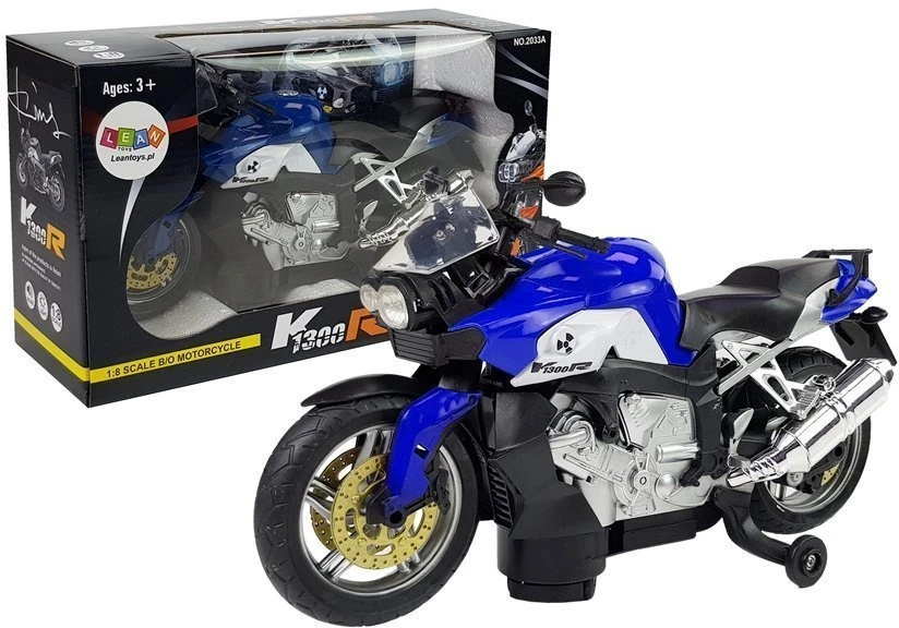 Žaislinis motociklas Lean Toys, mėlynas/juodas