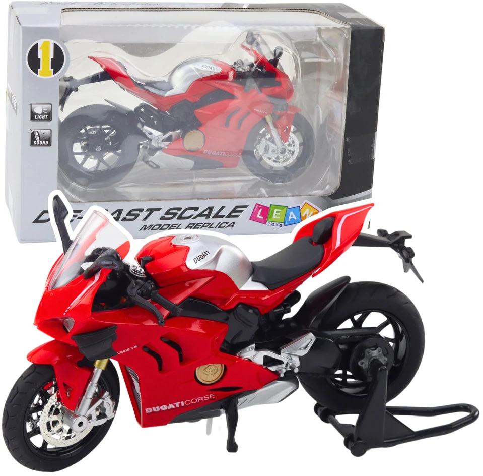 Lean Toys SPORTINIS MOTOCIKLAS IŠ METALO – RAUDONAS 1:12