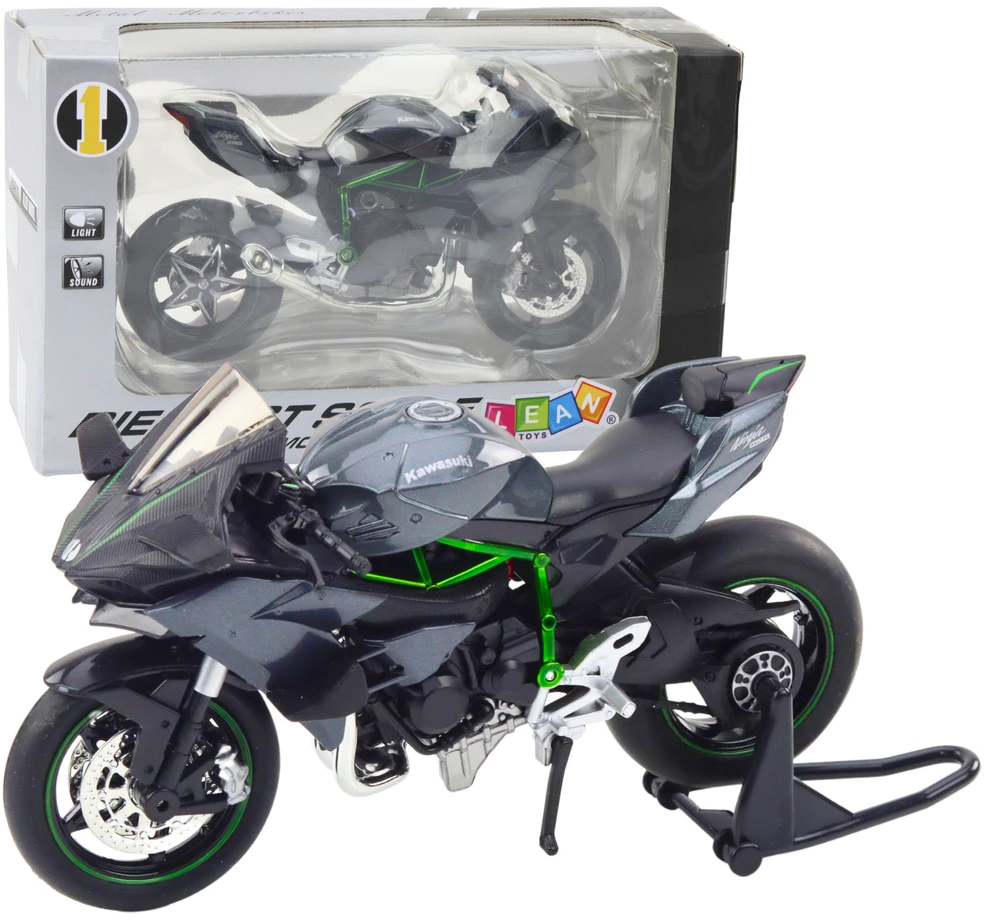 Lean Toys Metalinis sportinis motociklas 1:12 pilkas