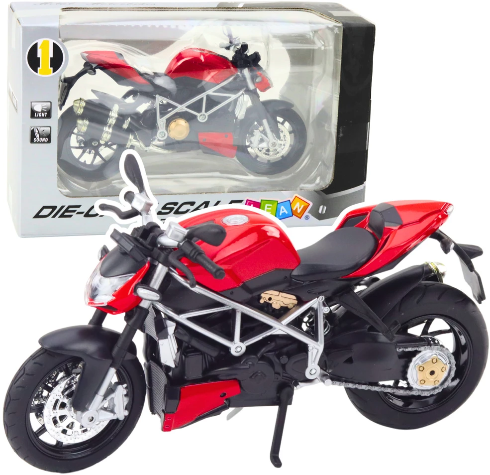 Lean Toys METALINIS SPORTINIS MOTOCIKLAS – RAUDONAS 1:12