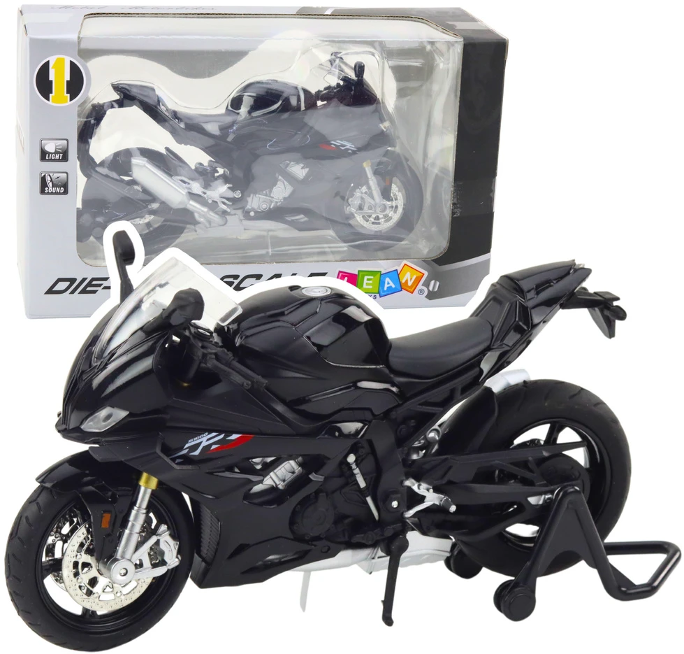 Lean Toys SPORTINIS MOTOCIKLAS METALINIS Juodas S1000 1:12