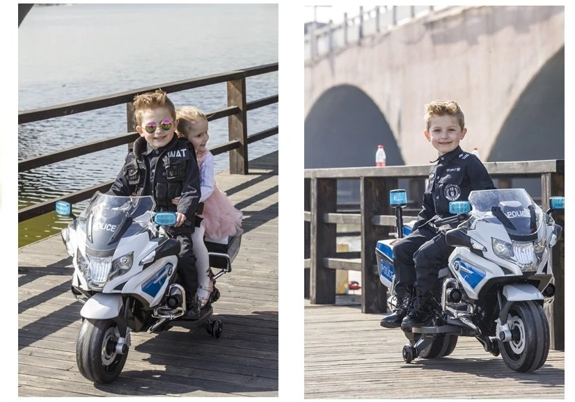 Lean Cars Elektrinis motociklas vaikams BMW R1200 Police, baltas