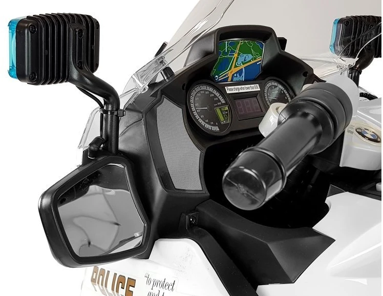 Lean Cars Elektrinis motociklas vaikams BMW R1200 Police, baltas