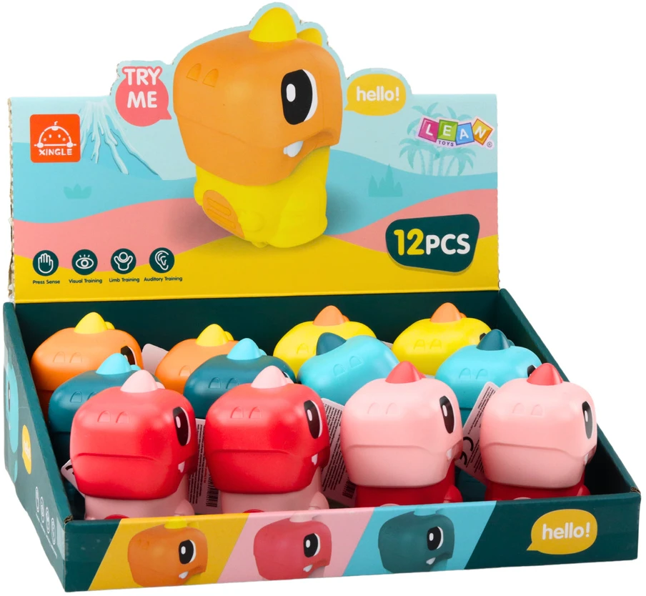 Lean Toys Vaikams skirtas motorinis dinozauras su judėjimo mechanizmu