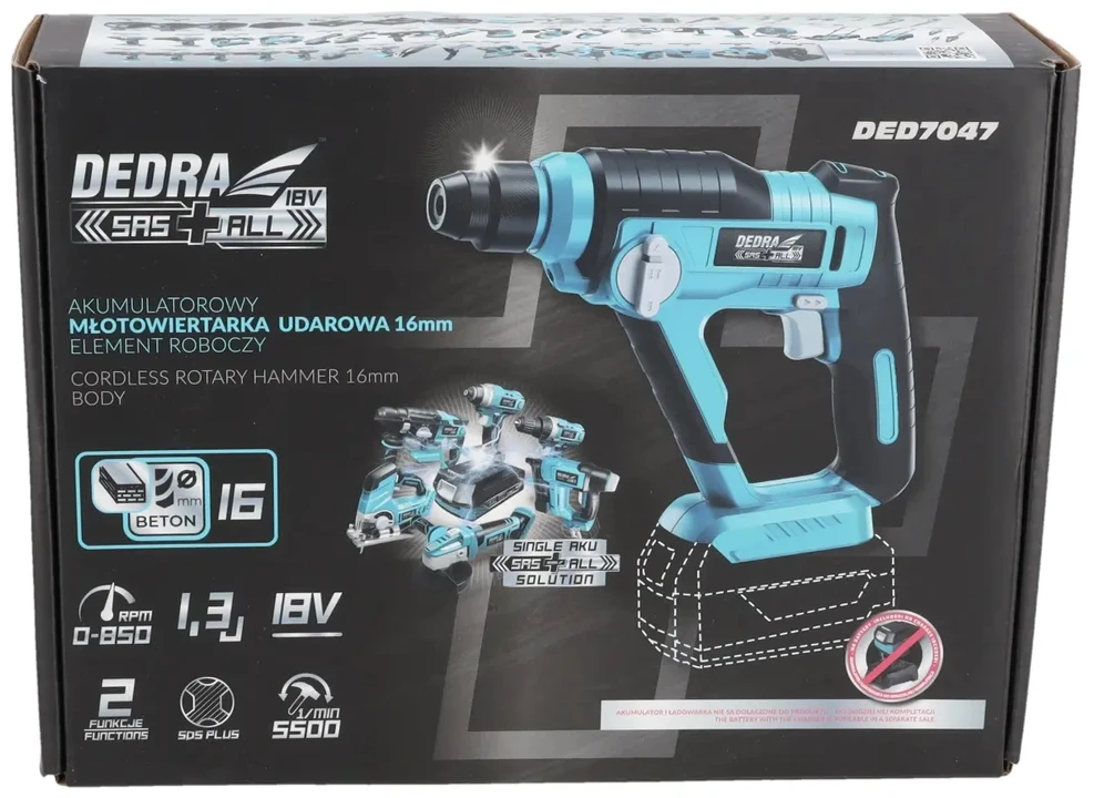 Dedra Smuginis plaktukinis grtuvas 16mm 18V