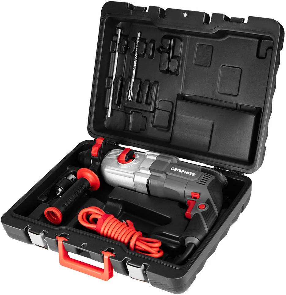 Graphite Perforatorius SDS+ 900 W smūginis gręžtuvas, dėklas