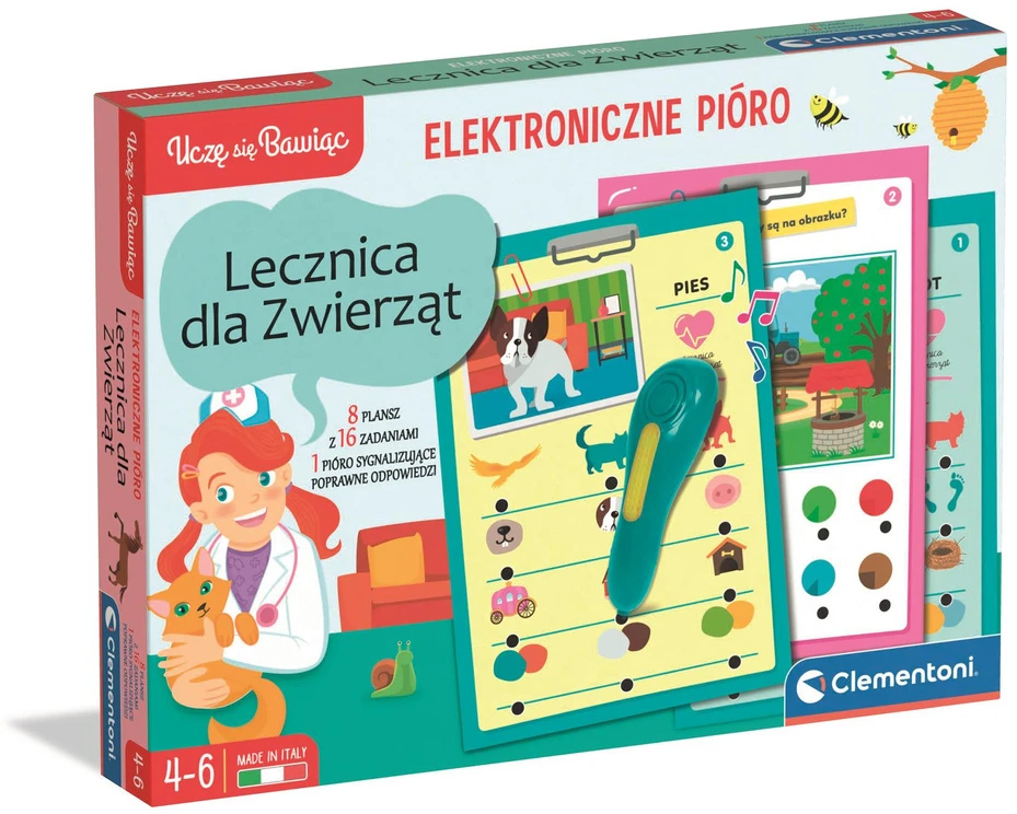 Kalbantis rašiklis gyvūnai lenkų kalba Clementoni 50389