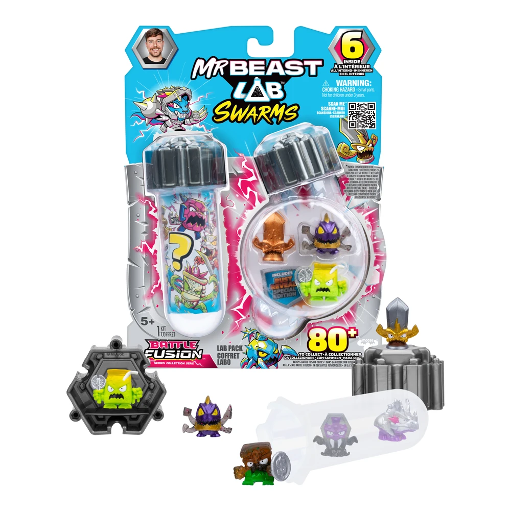 Mr Beast Lab BEAST LAB MR Figūrėlės tūbelėje, 6 vnt., 2,5 cm