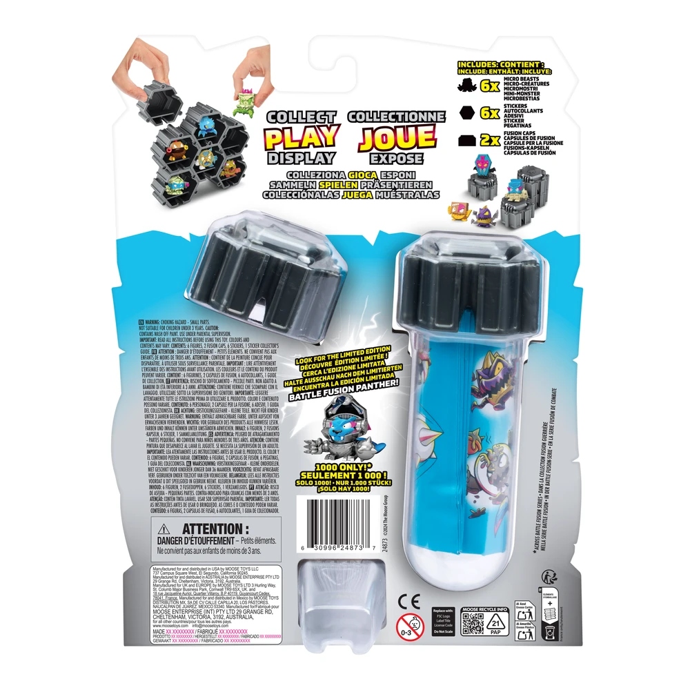 Mr Beast Lab BEAST LAB MR Figūrėlės tūbelėje, 6 vnt., 2,5 cm