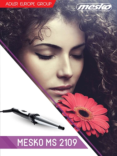 Mesko | Conical Hair Curling Iron | MS 2109 | Garantija 24 mėn. | Ceramic heating system | Barrel diameter 13-25 mm | 40 W | Nerūdijantis plienas/Juodas