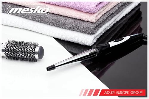 Mesko | Conical Hair Curling Iron | MS 2109 | Garantija 24 mėn. | Ceramic heating system | Barrel diameter 13-25 mm | 40 W | Nerūdijantis plienas/Juodas