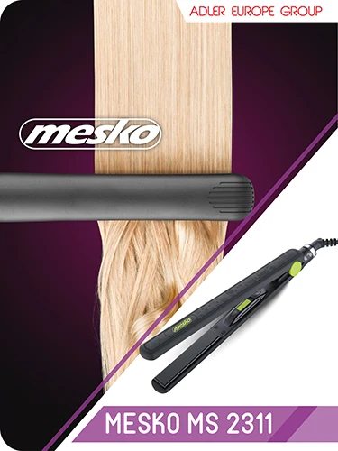 Mesko | Hair straightener | MS 2311 | Garantija 24 mėn. | Ceramic heating system | 35 W | Juodas