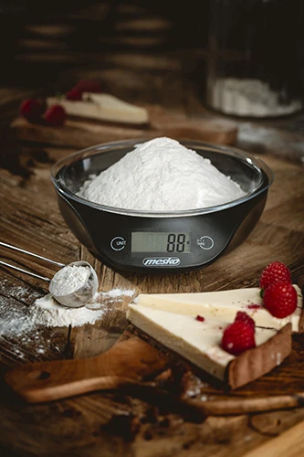 Adler Mesko | Virtuvinės svarstyklės with a bowl | MS 3164 | Maximum weight (capacity) 5kg | Graduation 1 g | Ekranas type LCD | Juodas