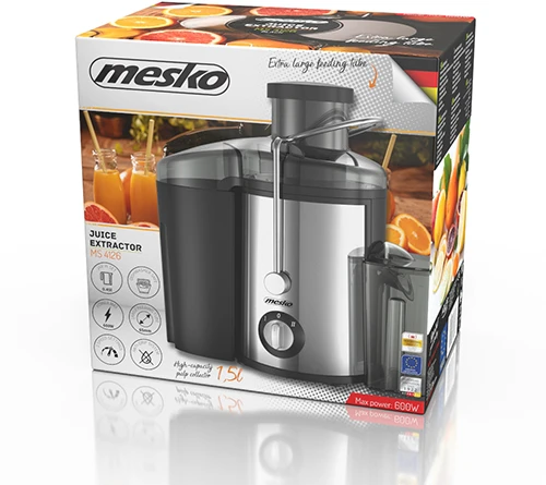 Sulčiaspaudė Mesko | Juicer | MS 4126b | Type Juicer maker | Nerūdijantis plienas | 600 W | Greičių skaičius 3