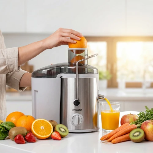 Sulčiaspaudė Mesko | Juicer | MS 4126 | Type Automatic juicer | Nerūdijantis plienas | 600 W | Extra large fruit input | Greičių skaičius 3