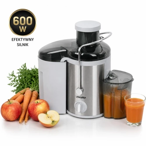 Sulčiaspaudė Mesko | Juicer | MS 4126 | Type Automatic juicer | Nerūdijantis plienas | 600 W | Extra large fruit input | Greičių skaičius 3