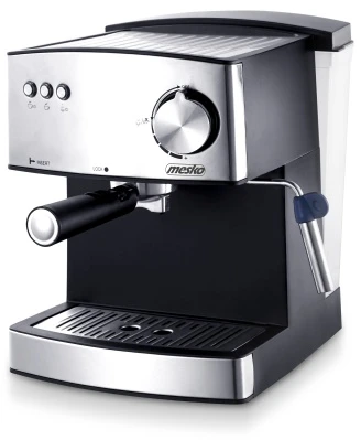 Kavos aparatas Mesko | Espresso Aparatas | MS 4403 | Slėgis 15 bar | Su pieno plakikliu | Semi-automatinis | 850 W | Nerūdijantis plienas/Juodas