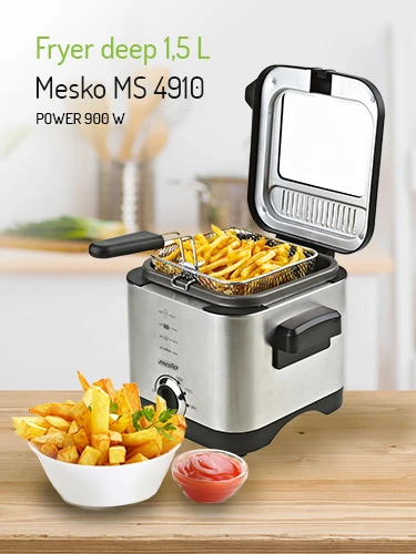 Gruzdintuvė Mesko MS 4910, 1.5 l, Juodos/Sidabrinės spalvos