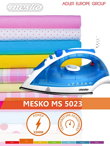 Lygintuvas | Mesko | MS 5023 | With cord | 2200 W | Mėlyna/Baltas