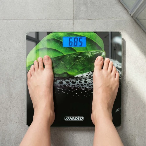 Virtuvinės svarstyklės Mesko | Vonios svarstyklės | MS 8149 | Didžiausias svoris (keliamoji galia) 150 kg | Tikslumas 100 g | Juodas/ žalias