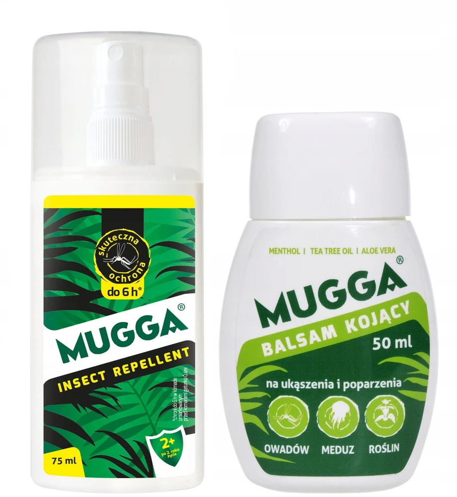 Mugga purškalas 9,5 % nuo uodų ir erkių 75 ml + raminamasis balzamas 50 ml