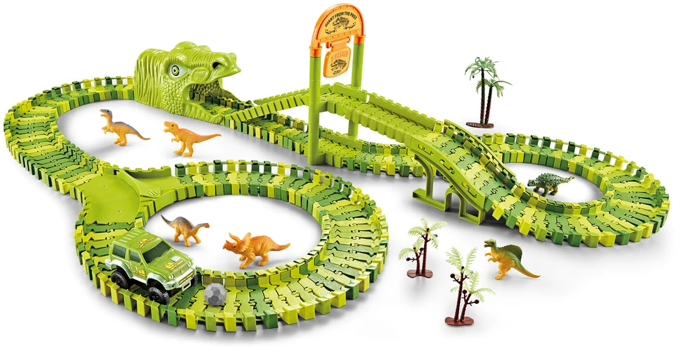 Multi Track Daugiafunkcis dinozaurų lenktynių trasų rinkinys, 168 dalys (41747)
