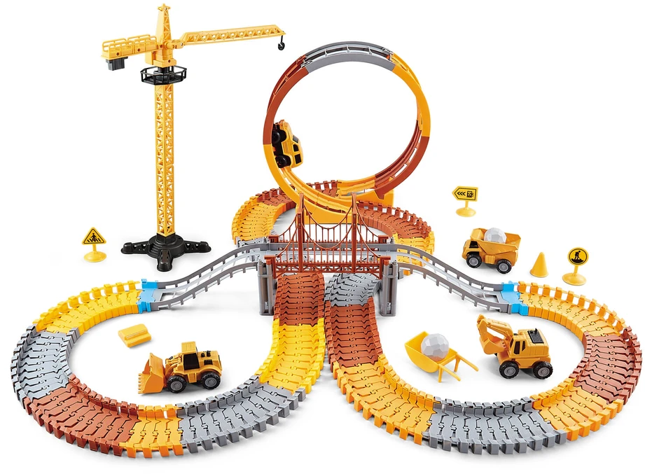 Multi Track Daugiafunkcis statybinių trasų rinkinys, 204 dalys (41760)