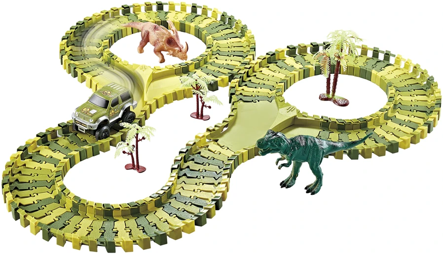Multi Track Daugiafunkcis takelis – Dinozaurų lenktynių trasa, 120 detalių (41761)