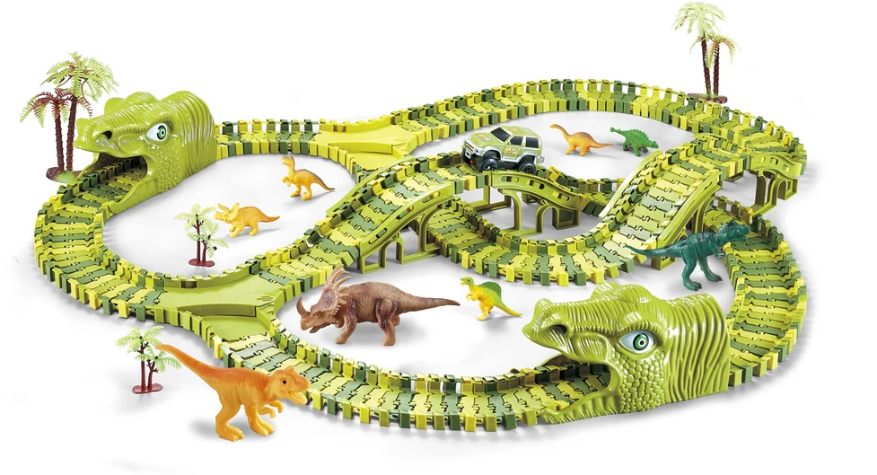 Multi Track Daugiafunkcis takelis – Dinozaurų lenktynių trasa, 240 detalių (41763)