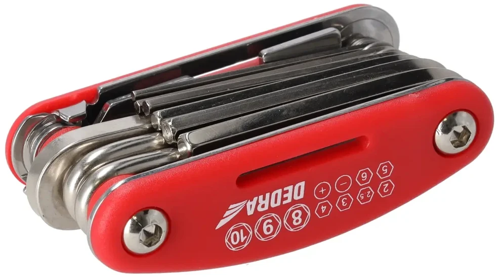 Dedra Multitool Daugiafunkcinis dviračių remonto rinkinys, 15 dalių, CRV