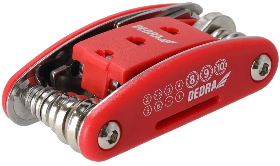 Dedra Multitool Daugiafunkcinis dviračių remonto rinkinys, 15 dalių, CRV
