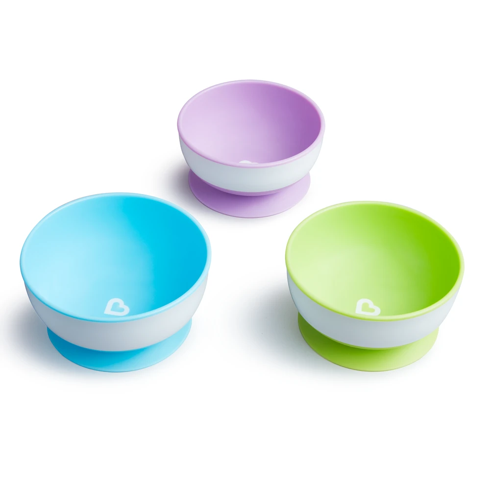 MUNCHKIN prilimpančių dubenėlių rinkinys STAY PUT SUCTION, 3 vnt.