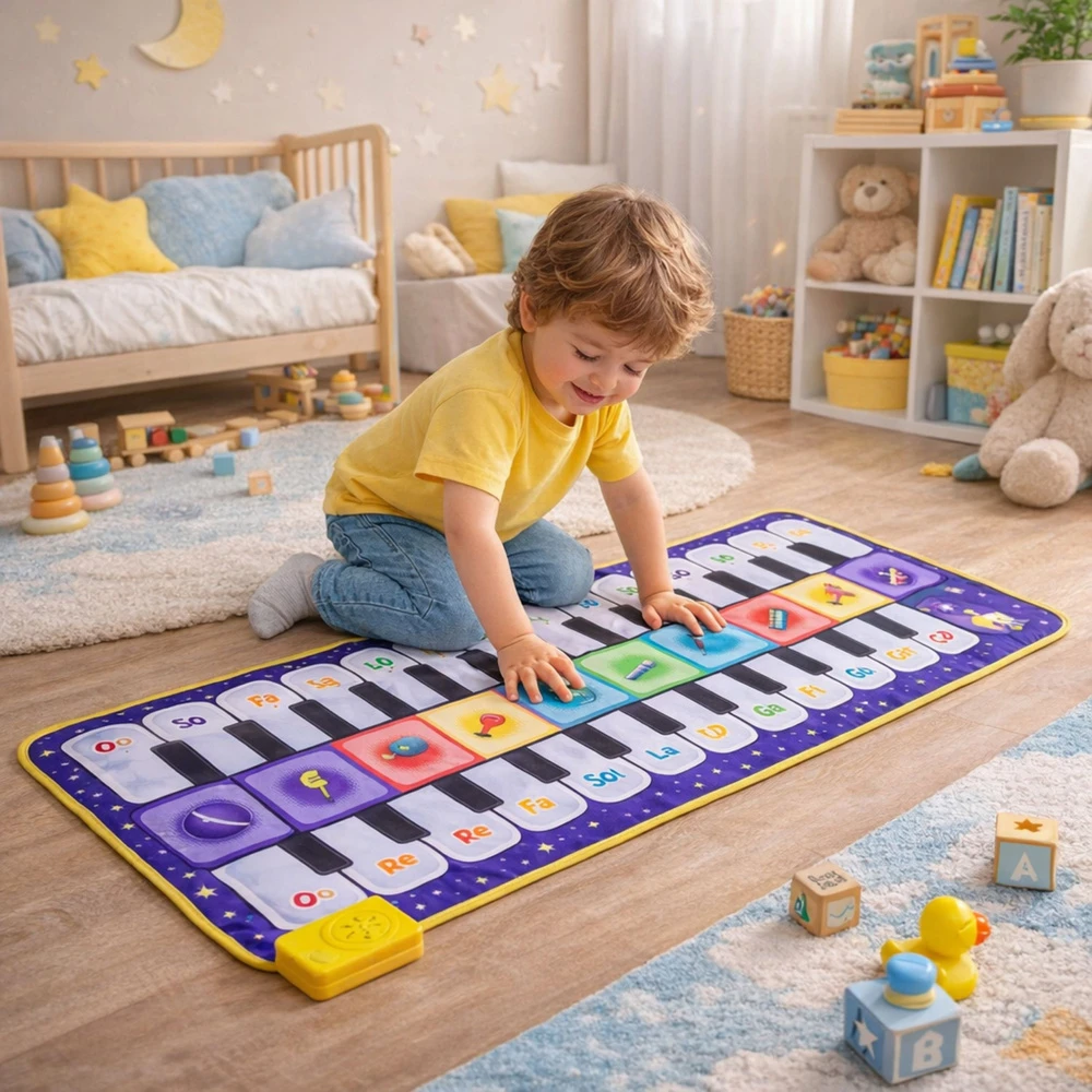 Lean Toys Muzikinis šokių kilimėlis 120 x 48 cm