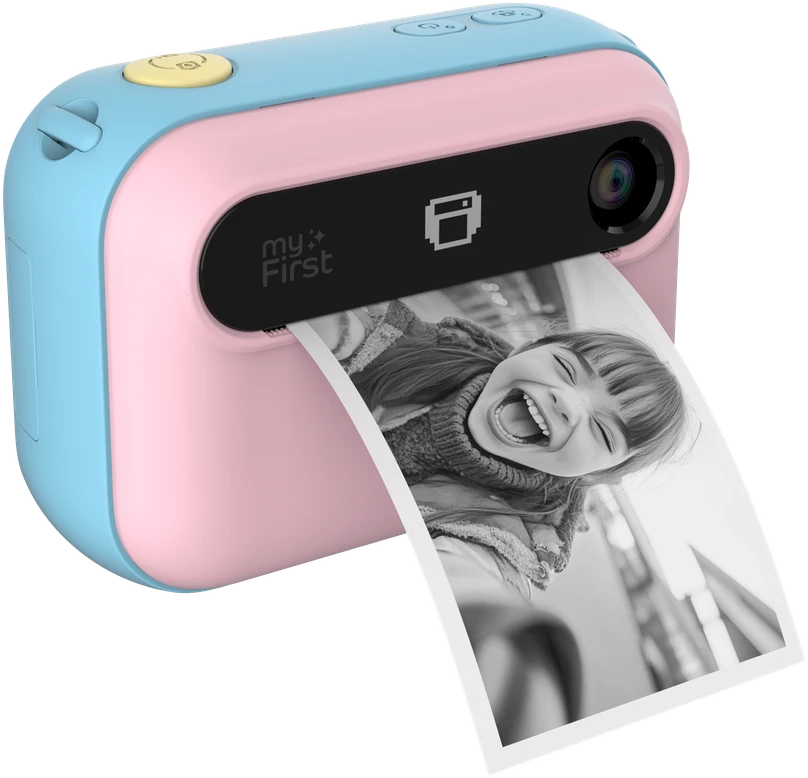 „myFirst Camera Insta 20“ – momentinis fotoaparatas su spausdintuvu ir etikečių spausdinimo funkcija, 3 colių „Full HD IPS“ ekranu ir dvigubu 16 MP objektyvu (cukraus vatos mišinys)