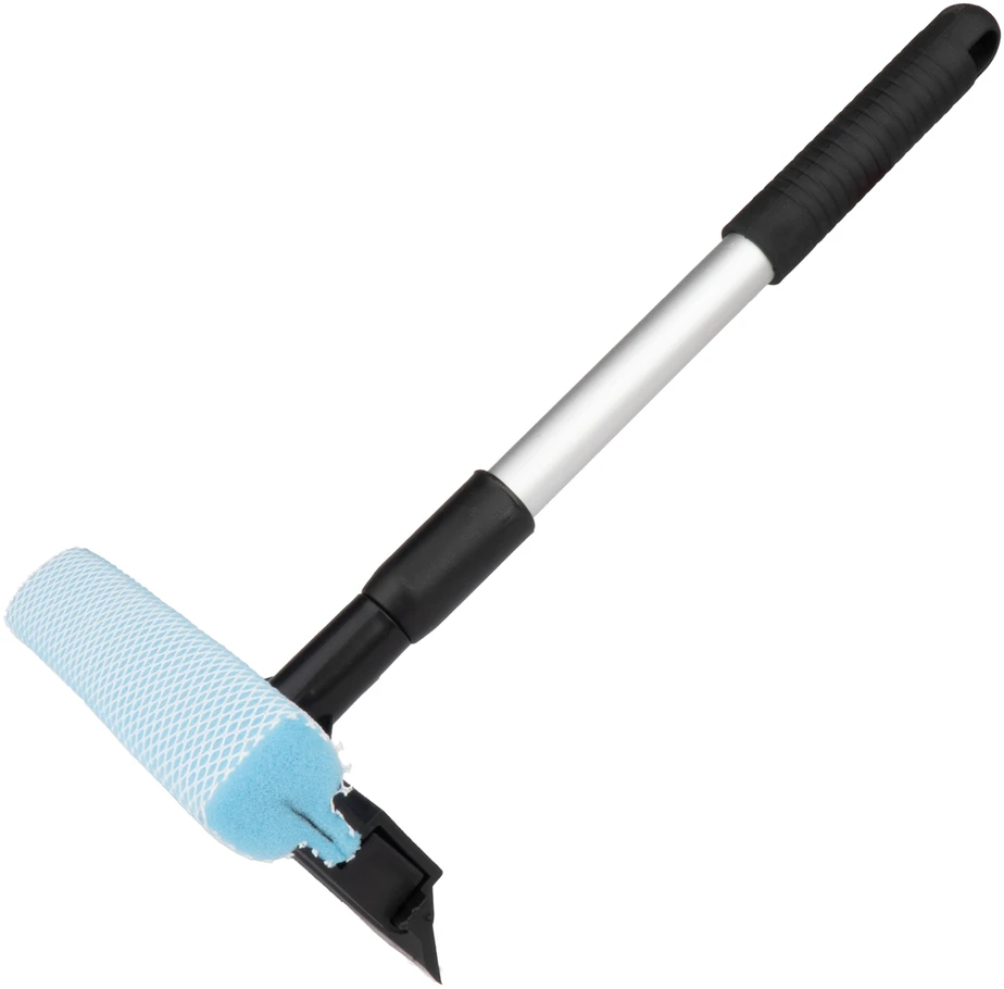 Langų ir veidrodžių stiklo plovimo įrenginys + teleskopinis aliuminio vandens valytuvas 35/48 cm amio-03853