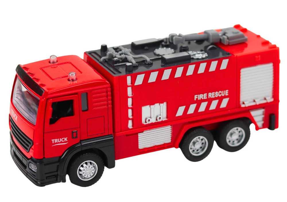 Lean Toys Gaisrinės Garažas su Šviesos ir Garso Efektais, Vandens Purškimo Funkcija