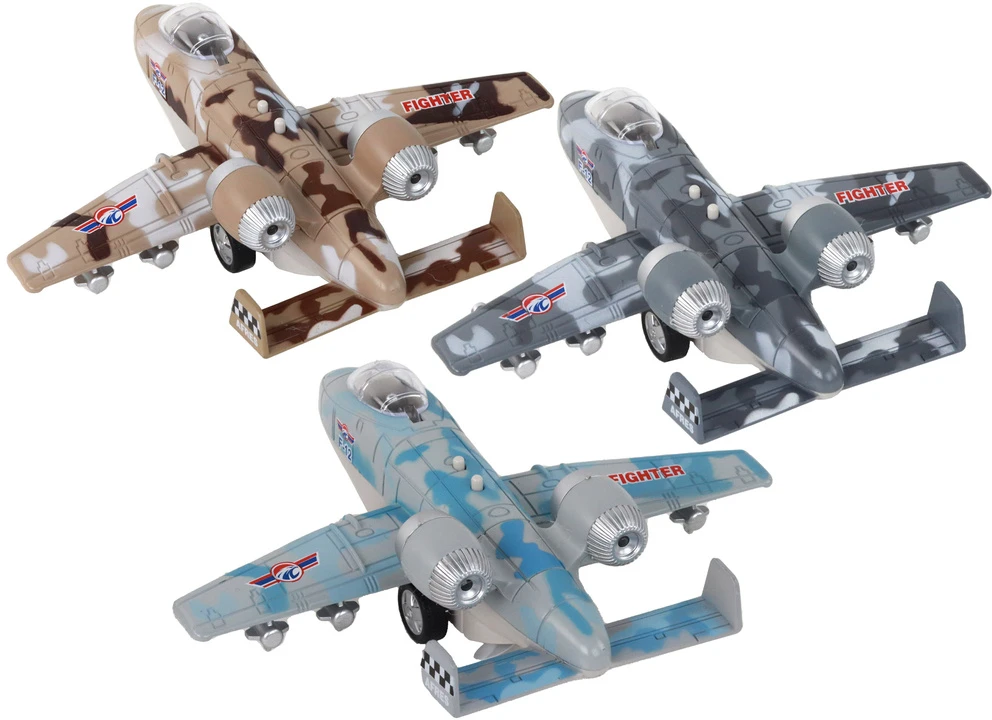 Karinis naikintuvas su garso ir šviesos efektais vaikams Lean Toys