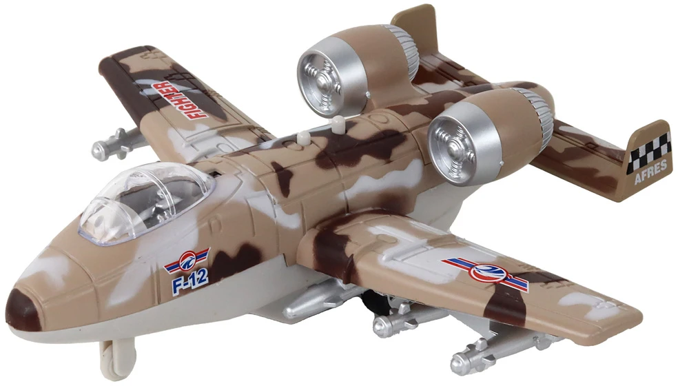 Karinis naikintuvas su garso ir šviesos efektais vaikams Lean Toys
