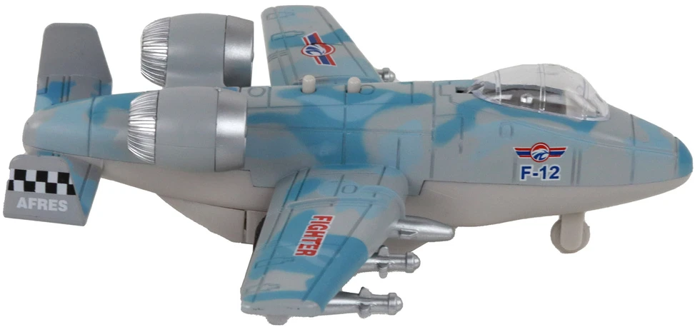 Karinis naikintuvas su garso ir šviesos efektais vaikams Lean Toys