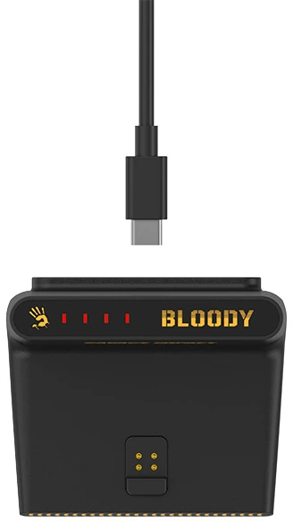 Pelė Myszka žaidimams A4Tech Bloody R72 DUO Renegade Midnight belaidė 20000 dpi optinė juoda