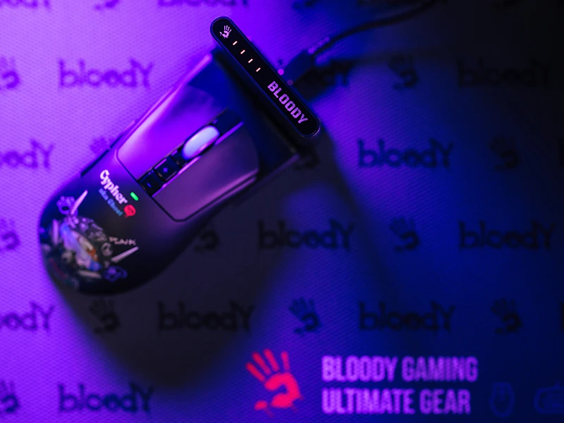 Pelė Myszka žaidimams A4Tech Bloody R73 ULTRA DUO belaidė 20000 dpi optinė juoda