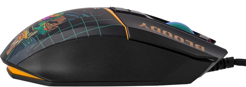 Pelė Myszka žaidimams A4Tech Bloody W63 Max RENEGADE su laidu 12000 dpi optinė juoda