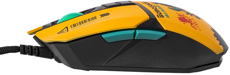 Pelė Myszka žaidimams A4Tech Bloody W63 Max RENEGADE su laidu 12000 dpi optinė geltona