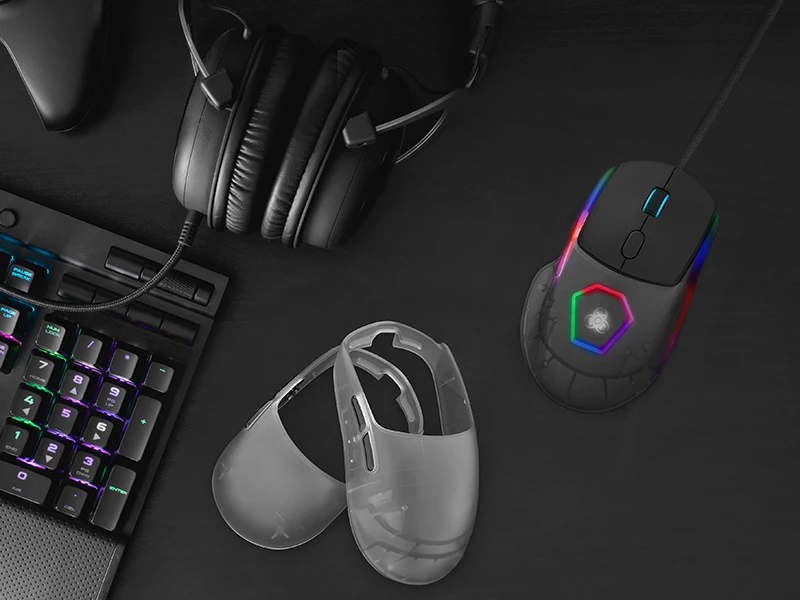 Pelė Myszka žaidimams Tracer GameZone NEON su laidu 12400 dpi optinė juoda