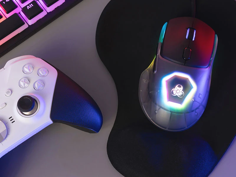 Pelė Myszka žaidimams Tracer GameZone NEON su laidu 12400 dpi optinė juoda