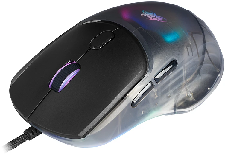 Pelė Myszka žaidimams Tracer GameZone NEON su laidu 12400 dpi optinė juoda