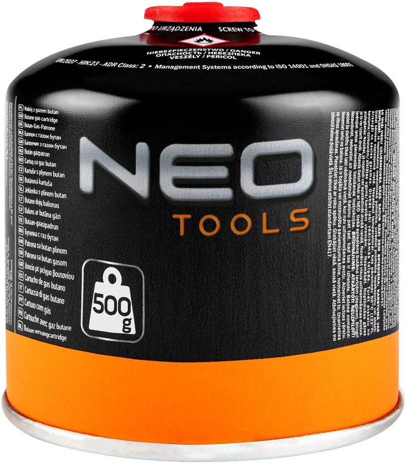 Nabój 500g butano dujų balionėlis, užsukamas
