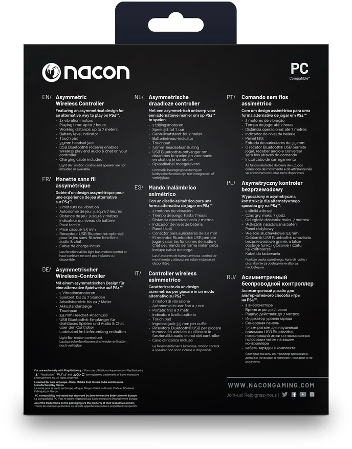 Nacon Asymmetric Playstation 4 laidinis valdiklis (Camo Žalias)