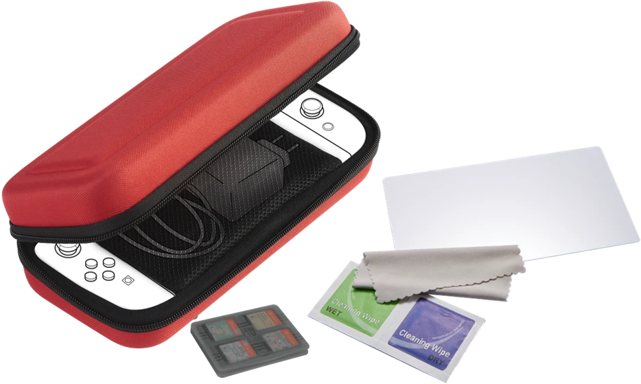 Nacon Kelioninio Nintendo Switch 2 Dėklo ir Ekrano apsaugos Rinkinys | Raudonas