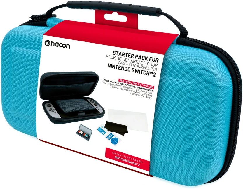 Nacon Kelioninio Nintendo Switch 2 Dėklo ir Ekrano apsaugos Rinkinys | Mėlynas